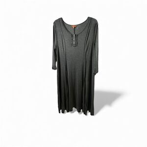 ModCloth Gray 3/4 Sleeve Long Dress Size XL